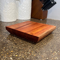 Mini Prep Cutting Board - Mahogany Edge Grain Cocktail Board 8" x 8" - READY TO SHIP - Two Moose Design