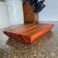 Small Prep Cutting Board - Mahogany Edge Grain Cocktail Board 10" x 7" - READY TO SHIP - Two Moose Design