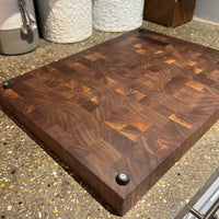 Hot Pepper Inlay Cutting Board - Walnut End Grain Cutting Board - Two Moose Design