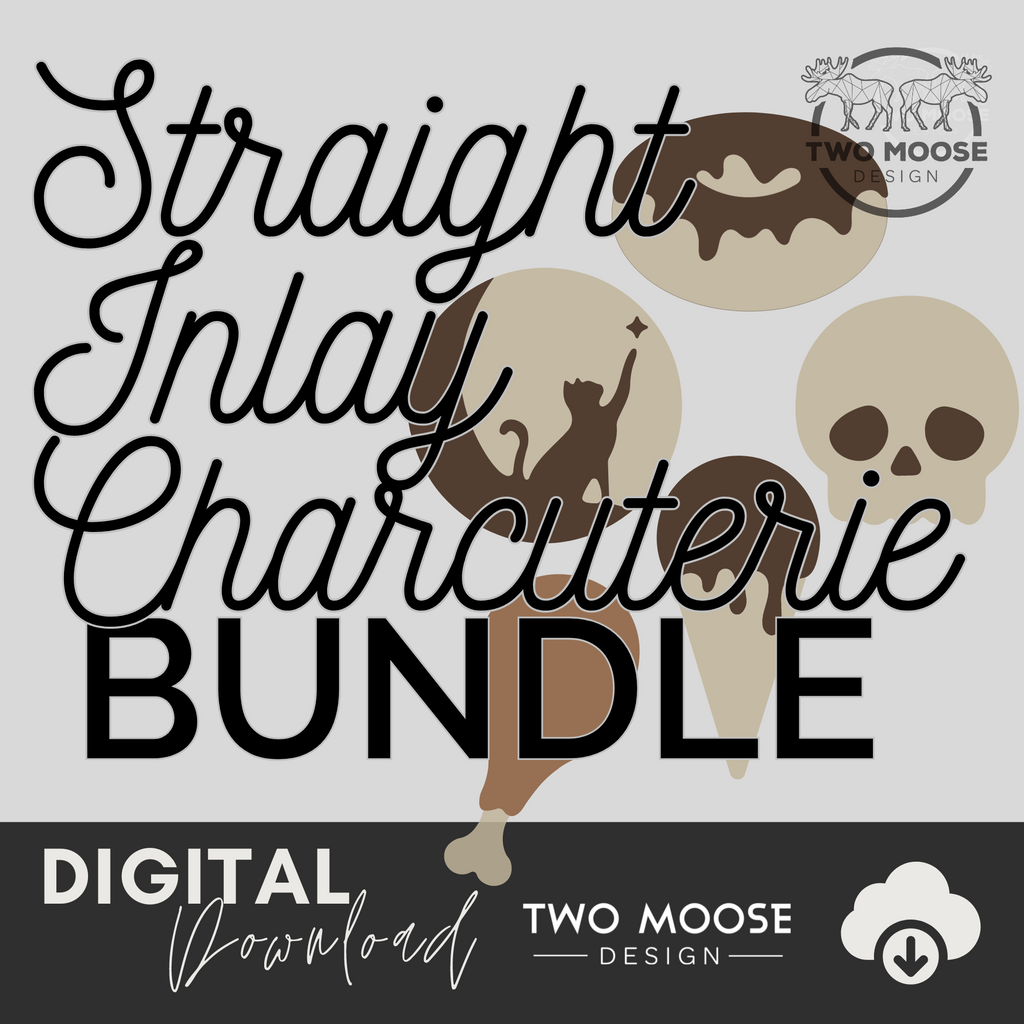 Straight Inlay Charcuterie Board SVG Bundle - Two Moose Design