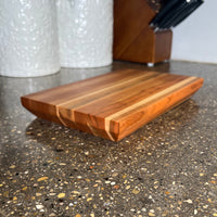 Small Prep Cutting Board - Cherry Edge Grain Cocktail Board 10" x 6.5" - READY TO SHIP - Two Moose Design