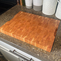 Elk Inlay Cutting Board - End Grain Board 17.75" x 13.5" - READY TO SHIP - Two Moose Design