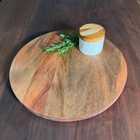 Mahogany Lazy Susan Round Tray - Food Safe - Two Moose Design