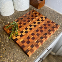 Hardwood Cutting Board - Chaos Series End Grain 14.5" x 13" - READY TO SHIP - Two Moose Design