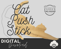 Cat Push Stick SVG - Two Moose Design