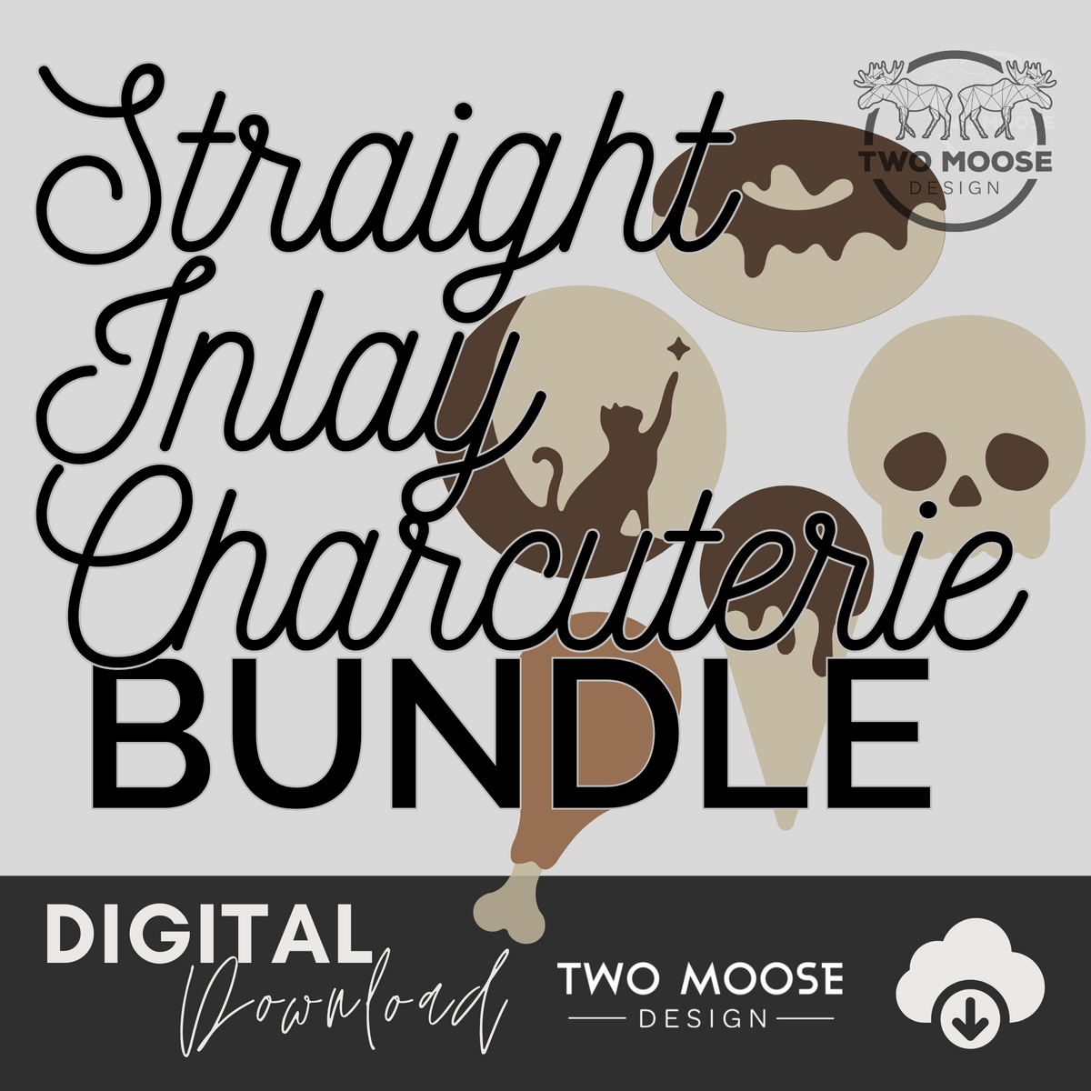 Straight Inlay Charcuterie Board SVG Bundle