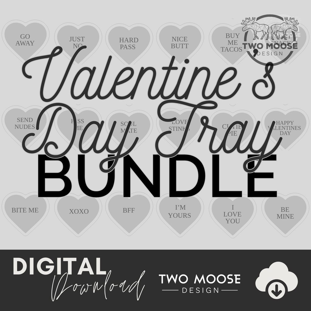 Valentine's Day Candy Hearts SVG CNC Bundle - Two Moose Design