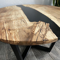Spalted Maple Round Coffee Table - Ready to Ship - FREE SHIPPING - Two Moose Design