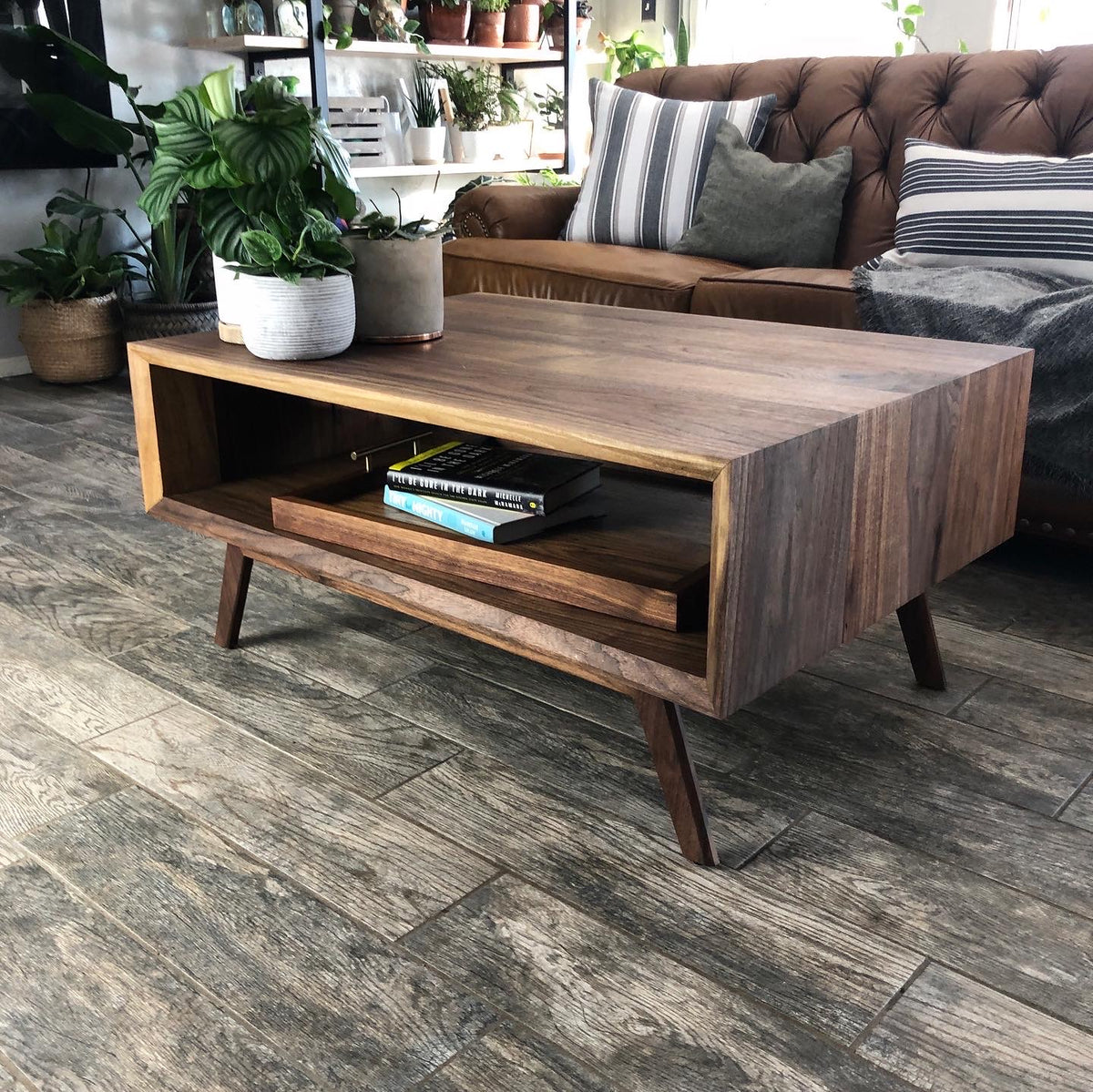 The Jetson Walnut Modern Coffee Table