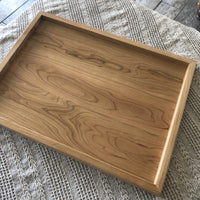 Cherry Solid Hardwood Ottoman Tray - Two Moose Design