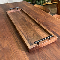 Black Walnut Trough Tray - Charcuterie Platter with Sides - Two Moose Design