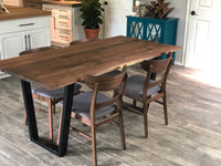 Modern Hardwood Walnut & Steel Table -Free Shipping! - Two Moose Design