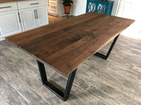 Modern Hardwood Walnut & Steel Table -Free Shipping! - Two Moose Design