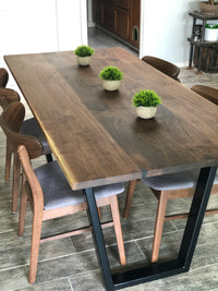 Modern Hardwood Walnut & Steel Table -Free Shipping! - Two Moose Design