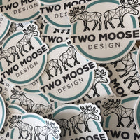 Two Moose Design Stickers - Two Moose Design