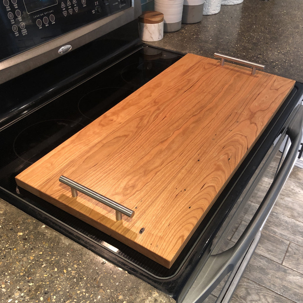 Stove Cover Cutting Board Cherry, Ash, Oak, Maple Food Safe board Butter  Included Campbells Customs 