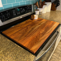 Mahogany Noodle Board - Stovetop Cover - Cutting Board - Food Safe Serving Tray - Two Moose Design