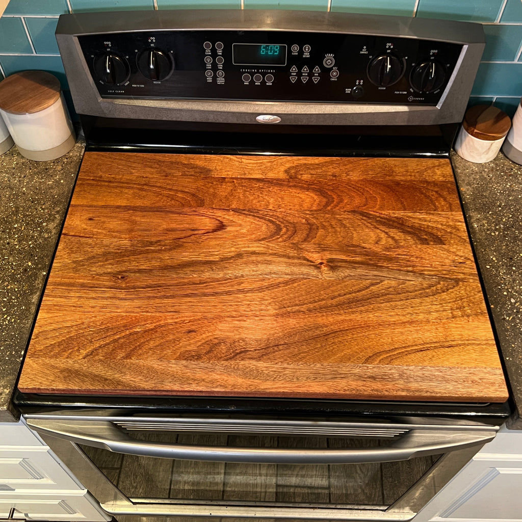 Mahogany Noodle Board - Stovetop Cover - Cutting Board - Food Safe Serving  Tray