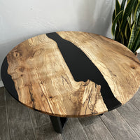 Spalted Maple Round Coffee Table - Ready to Ship - FREE SHIPPING - Two Moose Design