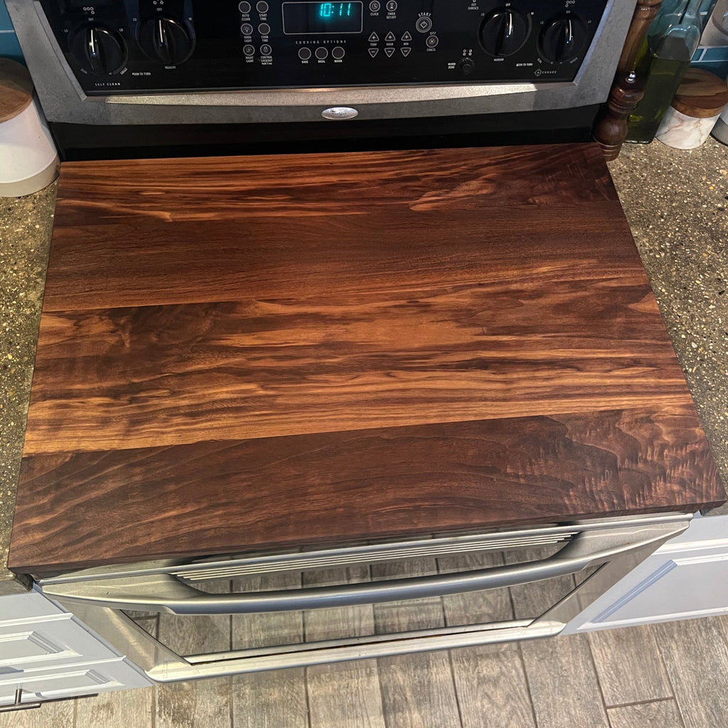 Black Walnut Noodle Board - Stovetop Cover - Cutting Board - Serving T