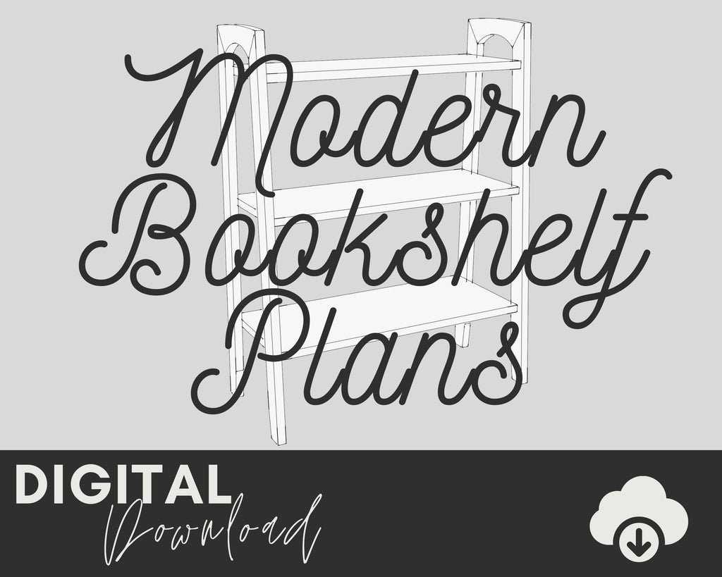 Modern Book Shelf Plans - Two Moose Design