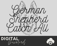 German Shepherd SVG - Two Moose Design