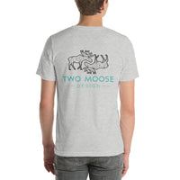 Short-Sleeve Crest Logo Unisex T-Shirt - Two Moose Design