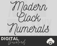 Clock Roman Numerals (Modern) SVG - Two Moose Design