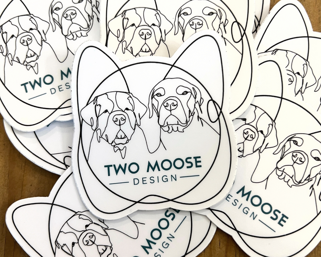 Two Moose Design Stickers - Two Moose Design